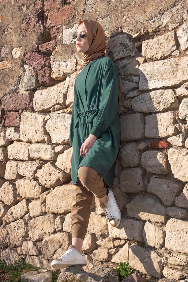 Vêtements hijab  TIE-FRONT TRENCH COAT 5882  - TRENDTESETTÜR