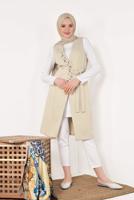 Vêtements hijab BEIGE GILET BRODÉ 175610 
