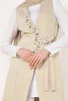 Vêtements hijab BEIGE GILET BRODÉ 175610 