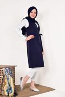 Vêtements hijab BLEU MARINE GILET BRODÉ 175610 