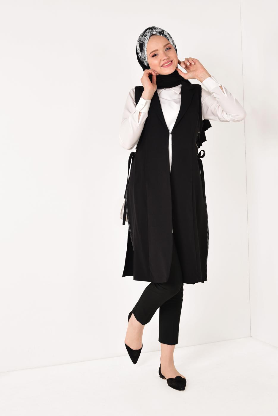 Vêtements hijab NOIR GILET NOUÉE 865610 