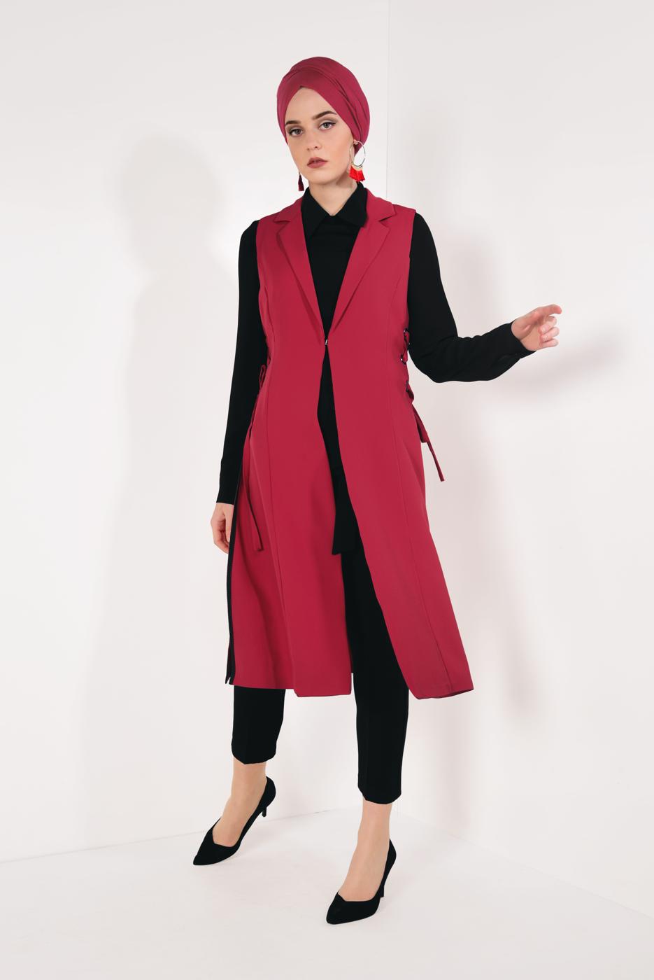Vêtements hijab ROUGE GILET NOUÉE 865610 