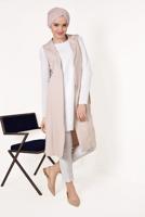Vêtements hijab BEIGE GILET NOUÉE 865610 