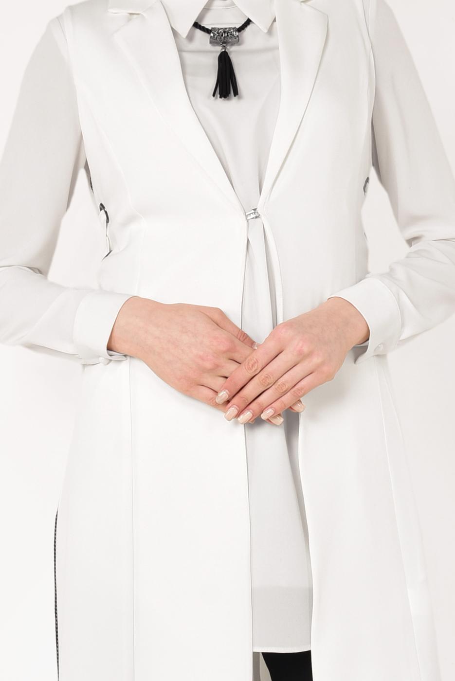 Vêtements hijab ÉCRU GILET NOUÉE 865610 