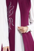 Tesettür giyim MÜRDÜM BONCUK İŞLEMELİ YELEK 02181