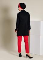 Tesettür giyim SİYAH YANLARI ŞERİTLİ KRUVAZE YELEK 4297