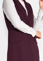 Tesettür giyim BORDO ÖNDEN DÜĞMELİ UZUN YELEK 4332