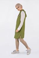 Vêtements hijab VERT GILET À FRANGES À CAPUCHE 4388 