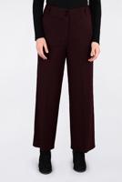 Tesettür giyim BORDO FİTİLLİ GENİŞ KESİM PANTOLON 7448 
