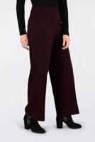 Tesettür giyim BORDO FİTİLLİ GENİŞ KESİM PANTOLON 7448 