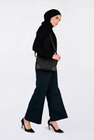 Tesettür giyim MAVİ FİTİLLİ GENİŞ KESİM PANTOLON 7448 