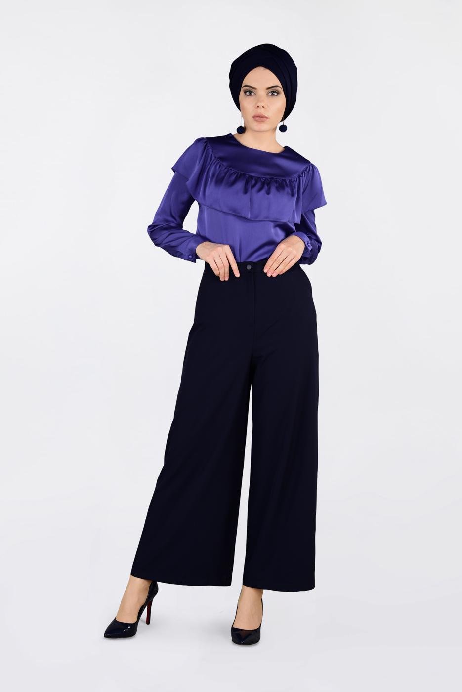 Vêtements hijab POURPRE ALVINA BLOUSE RUCHÉE 4202