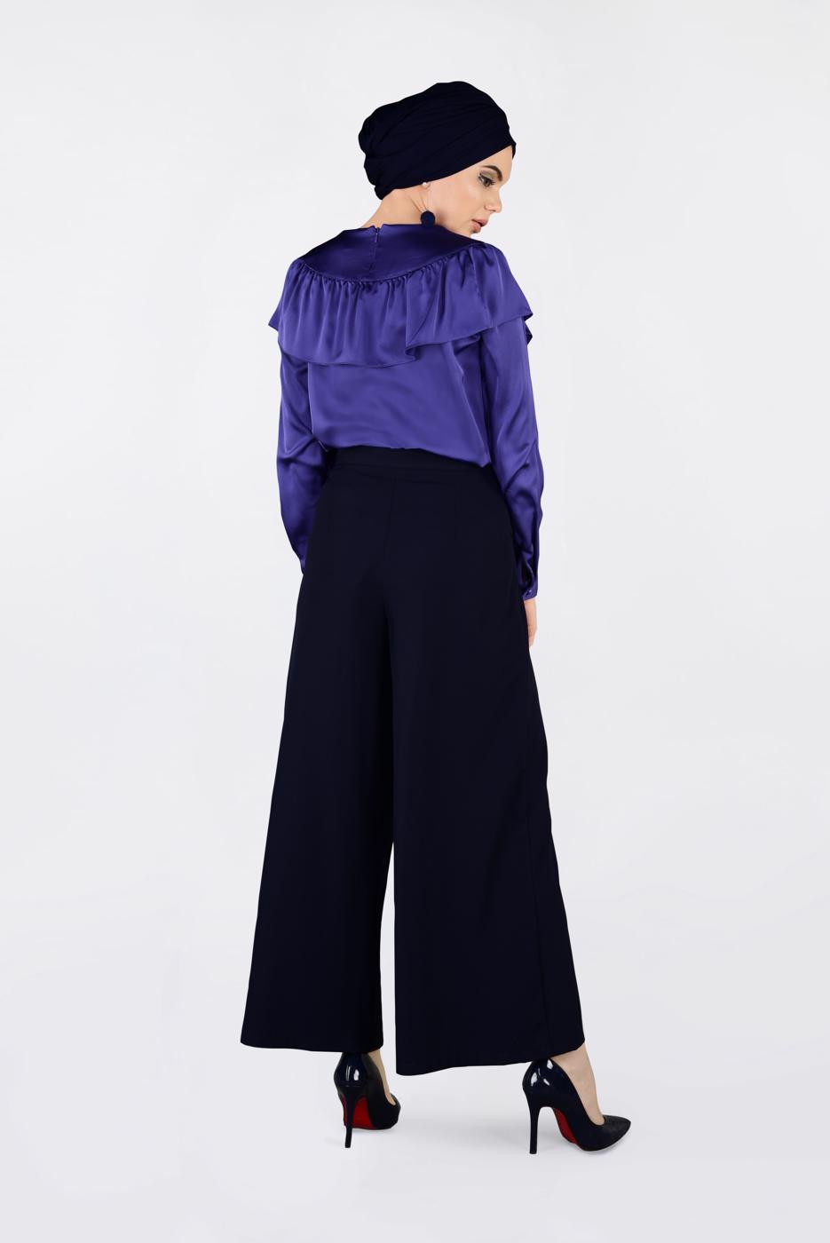 Vêtements hijab POURPRE ALVINA BLOUSE RUCHÉE 4202