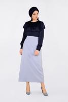 Vêtements hijab BLEU MARINE ALVINA BLOUSE RUCHÉE 4202