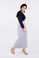Vêtements hijab BLEU MARINE ALVINA BLOUSE RUCHÉE 4202