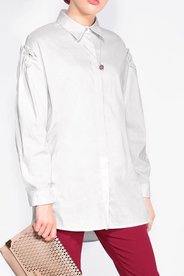 Tesettür giyim  ALVİNA GİZLİ DÜĞMELİ BLUZ 4231 - TRENDTESETTÜR