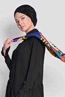 Tesettür giyim SİYAH ALVİNA ETEK UCU FIRFIRLI BLUZ 4234