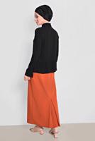 Tesettür giyim SİYAH ALVİNA ETEK UCU FIRFIRLI BLUZ 4234