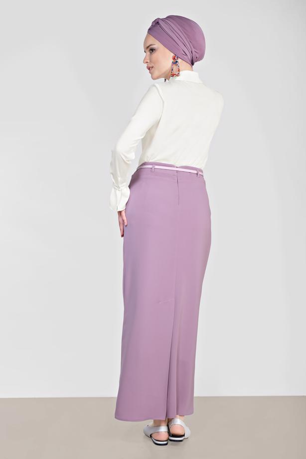 Hijab clothing CREAM ALVINA FLOUNCED-HEM BLOUSE 4234  - TRENDTESETTÜR