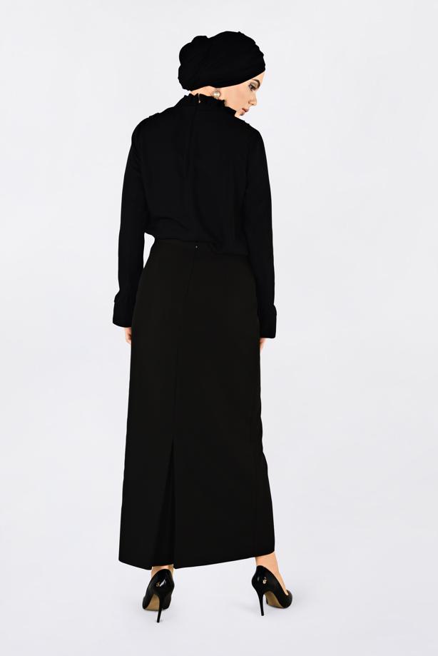 Tesettür giyim  ALVİNA YAKASI FIRFIRLI İŞLEME DETAYLI BLUZ 4336 - TRENDTESETTÜR