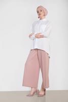 Tesettür giyim KREM ALVİNA KLASİK KESİM BLUZ 4886