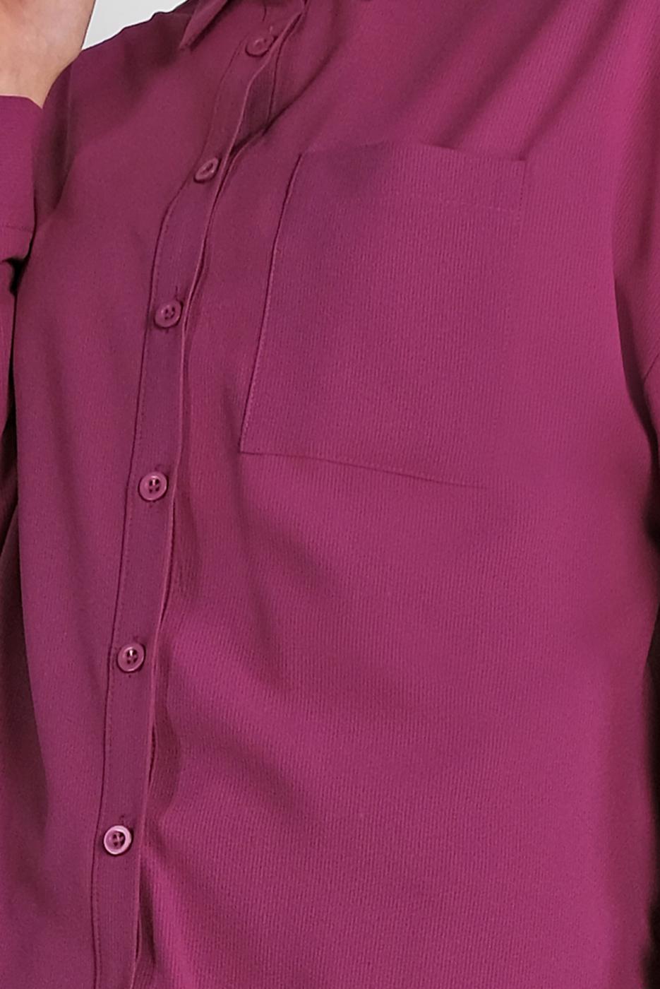 Tesettür giyim MOR ALVİNA KLASİK KESİM BLUZ 4886