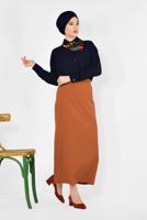 Tesettür giyim LACİVERT ALVİNA KLASİK KESİM BLUZ 4886