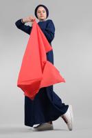 Tesettür giyim LACİVERT FERMUARLI DENİM FERACE 27106