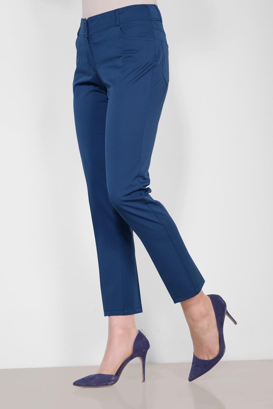 Tesettür giyim LACİVERT ALVİNA DÜĞMELİ KLASİK PANTOLON 7577