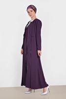 Hijab clothing PURPLE ALVINA ZIPPED TOPCOAT 1458 