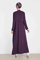 Hijab clothing PURPLE ALVINA ZIPPED TOPCOAT 1458 