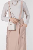Tesettür giyim PUDRA ALVİNA CEP DETAYLI DÜĞMELİ SALOPET 4478