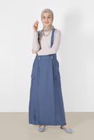 Tesettür giyim LACİVERT ALVİNA CEP DETAYLI DÜĞMELİ SALOPET 4478