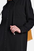 Tesettür giyim SİYAH ALVİNA YAKA KISMI BÜZGÜLÜ 2&prime;Lİ PANTOLONLU TAKIM 4325