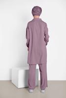 Tesettür giyim MÜRDÜM ALVİNA YAKA KISMI BÜZGÜLÜ 2&prime;Lİ PANTOLONLU TAKIM 4325