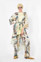 Vêtements hijab ORANGE ALVINA COSTUME À DESSINS À FRANGES 4998