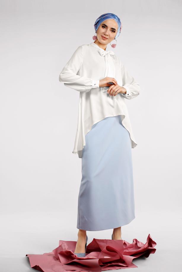 Vêtements hijab  TIE-NECK TOP 3496  - TRENDTESETTÜR