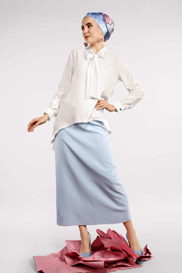 Vêtements hijab  TIE-NECK TOP 3496  - TRENDTESETTÜR