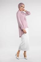Hijab clothing POWDER TIE-NECK TOP 3496 