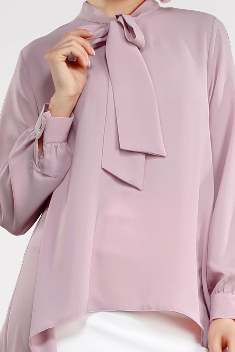 Hijab clothing POWDER TIE-NECK TOP 3496 