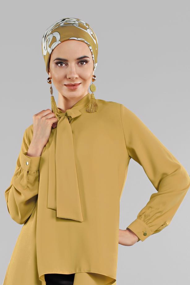 Vêtements hijab  TIE-NECK TOP 3496  - TRENDTESETTÜR