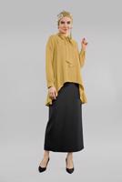 Hijab clothing YELLOW TIE-NECK TOP 3496 