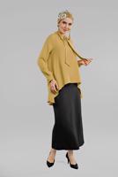 Hijab clothing YELLOW TIE-NECK TOP 3496 