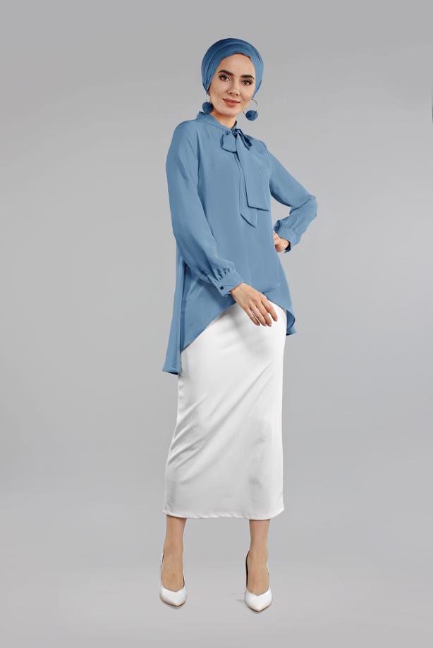 Vêtements hijab  TIE-NECK TOP 3496  - TRENDTESETTÜR