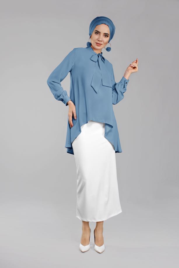 Vêtements hijab  TIE-NECK TOP 3496  - TRENDTESETTÜR