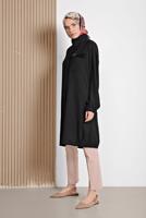 Tesettür giyim SİYAH ALVİNA CEP DETAYLI TUNİK 4053