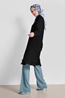 Tesettür giyim SİYAH ALVİNA YANLARI TÜL DETAYLI TUNİK 4060