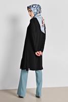 Tesettür giyim SİYAH ALVİNA YANLARI TÜL DETAYLI TUNİK 4060