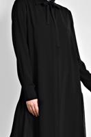 Tesettür giyim SİYAH ALVİNA YANLARI TÜL DETAYLI TUNİK 4060
