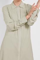 Tesettür giyim BEJ ALVİNA CEPLİ KLASİK TUNİK 4164